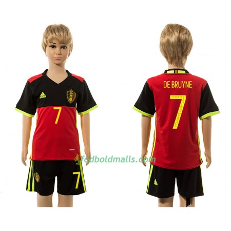 Belgien Fodboldtrøjer De Bruyne 7 Børn Hjemme 2016 Kort ærmer