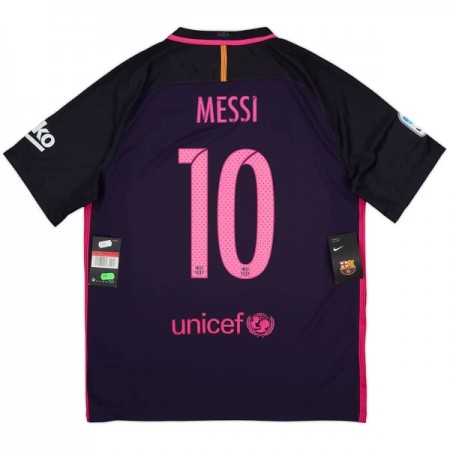 Barcelona Messi 10 2016-17 Fodboldtrøjer Retro Udebane Kort ærmer