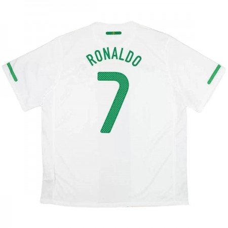Portugal Ronaldo 7 2010 Fodboldtrøjer Retro Udebane Kort ærmer