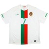 Portugal Ronaldo 7 2010 Fodboldtrøjer Retro Udebane Kort ærmer
