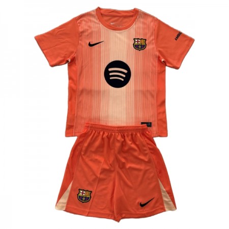 FC Barcelona Fodboldtrøjer Målmand Børn Orange 2025-26 Kort ærmer