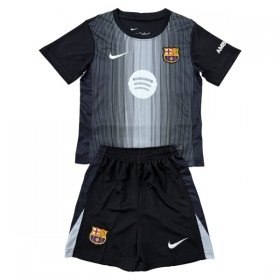FC Barcelona Fodboldtrøjer Målmand Børn Sort 2025-26 Kort ærmer