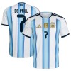 Argentina De Paul 7 Fodboldtrøjer Hjemme VM 2026 Kort ærmer