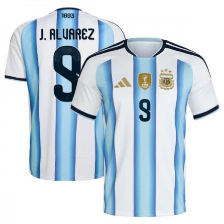 Argentina J. Alvarez 9 Fodboldtrøjer Hjemme VM 2026 Kort ærmer