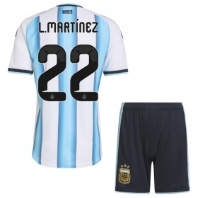 Argentina Lautaro Martinez 22 Fodboldtrøjer Børn Hjemme VM 2026 Kort ærmer