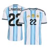 Argentina Lautaro Martinez 22 Fodboldtrøjer Hjemme VM 2026 Kort ærmer