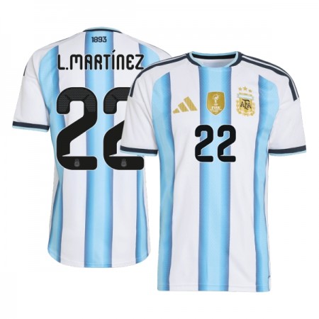 Argentina Lautaro Martinez 22 Fodboldtrøjer Hjemme VM 2026 Kort ærmer