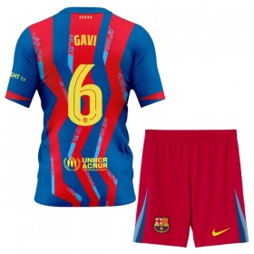 FC Barcelona Gavi 6 Fodboldtrøjer Børn Fjerde 2025-26 Kort ærmer