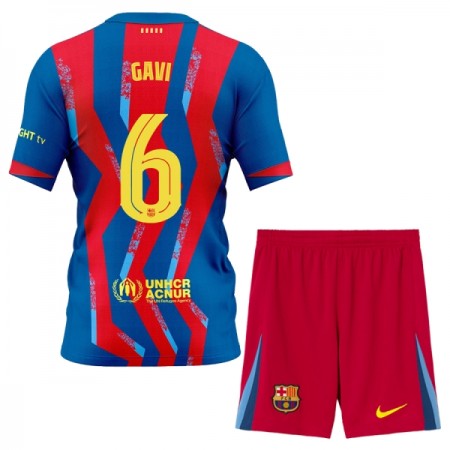 FC Barcelona Gavi 6 Fodboldtrøjer Børn Fjerde 2025-26 Kort ærmer