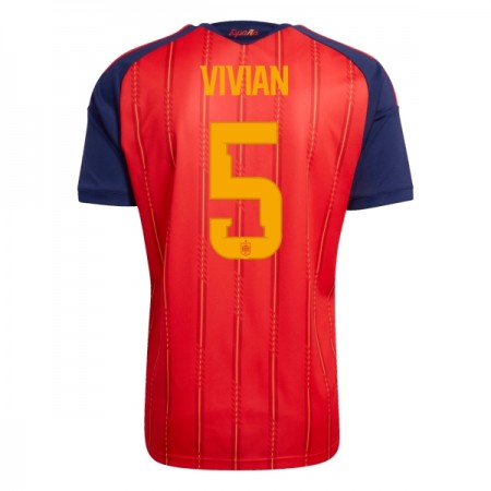 Spanien Vivian 5 Fodboldtrøjer Hjemme VM 2026 Kort ærmer