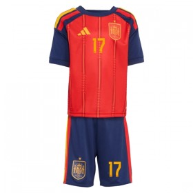 Spanien Williams JR 17 Fodboldtrøjer Børn Hjemme VM 2026 Kort ærmer