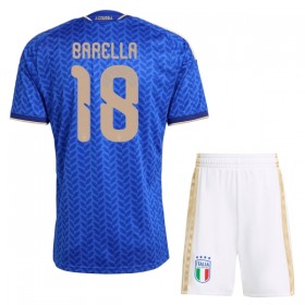 Italien Barella 18 Fodboldtrøjer Børn Hjemme VM 2026 Kort ærmer