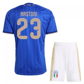 Italien Bastoni 23 Fodboldtrøjer Børn Hjemme VM 2026 Kort ærmer