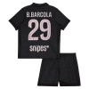 Paris Saint-Germain PSG B. Barcola 29 Fodboldtrøjer Jordan Børn Fjerde 2025-26 Kort ærmer