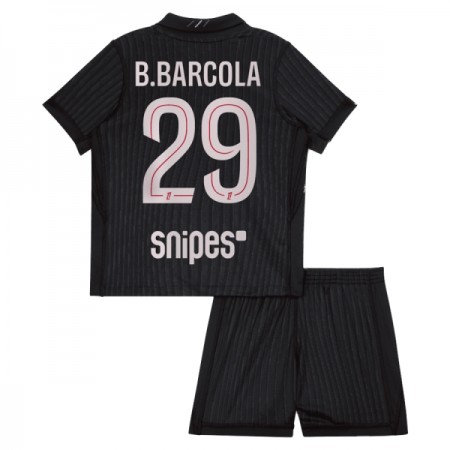 Paris Saint-Germain PSG B. Barcola 29 Fodboldtrøjer Jordan Børn Fjerde 2025-26 Kort ærmer
