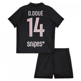 Paris Saint-Germain PSG D. Doue 14 Fodboldtrøjer Jordan Børn Fjerde 2025-26 Kort ærmer