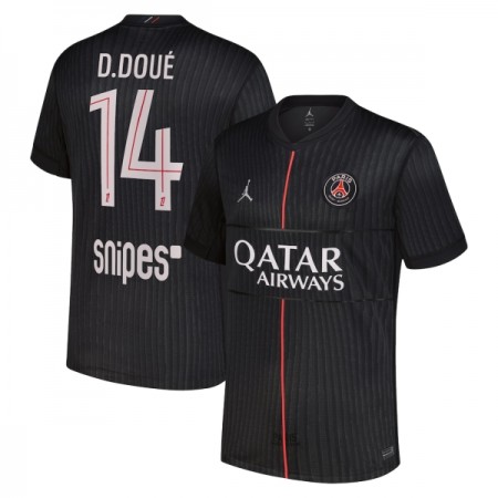Paris Saint-Germain PSG D. Doue 14 Fodboldtrøjer Jordan Fjerde 2025-26 Kort ærmer