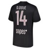 Paris Saint-Germain PSG D. Doue 14 Fodboldtrøjer Jordan Fjerde 2025-26 Kort ærmer