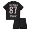 Paris Saint-Germain PSG Joao Neves 87 Fodboldtrøjer Jordan Børn Fjerde 2025-26 Kort ærmer