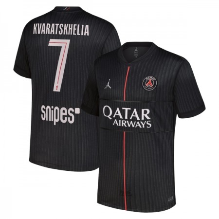 Paris Saint-Germain PSG Kvaratskhelia 7 Fodboldtrøjer Jordan Fjerde 2025-26 Kort ærmer