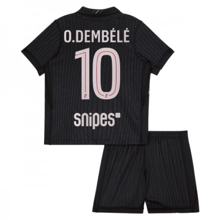 Paris Saint-Germain PSG O. Dembele 10 Fodboldtrøjer Jordan Børn Fjerde 2025-26 Kort ærmer