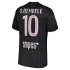 Paris Saint-Germain PSG O. Dembele 10 Fodboldtrøjer Jordan Fjerde 2025-26 Kort ærmer