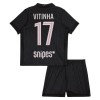 Paris Saint-Germain PSG Vitinha 17 Fodboldtrøjer Jordan Børn Fjerde 2025-26 Kort ærmer