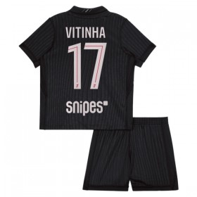 Paris Saint-Germain PSG Vitinha 17 Fodboldtrøjer Jordan Børn Fjerde 2025-26 Kort ærmer