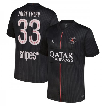 Paris Saint-Germain PSG Zaire-Emery 33 Fodboldtrøjer Jordan Fjerde 2025-26 Kort ærmer
