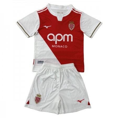 AS Monaco Fodboldtrøjer Børn Hjemme 2025-26 Kort ærmer