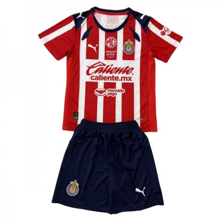 Chivas de Guadalajara Fodboldtrøjer Børn Hjemme 2025-26 Kort ærmer