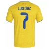 Colombia Luis Diaz 7 Fodboldtrøjer Hjemme VM 2026 Kort ærmer