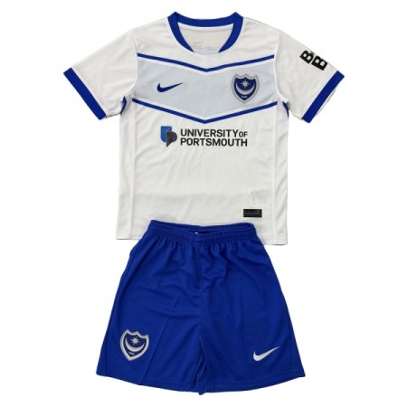 Portsmouth Fodboldtrøjer Børn Udebane 2025-26 Kort ærmer