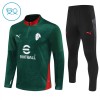AC Milan Børn Trænings Sweatshirt Grøn Kvart-Zip 2025-26