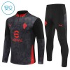 AC Milan Børn Trænings Sweatshirt Sort Kvart-Zip 2025-26