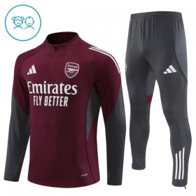 Arsenal Børn Trænings Sweatshirt Rød Kvart-Zip 2025-26