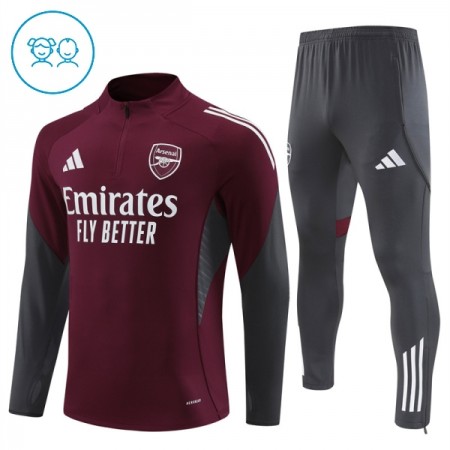 Arsenal Børn Trænings Sweatshirt Rød Kvart-Zip 2025-26