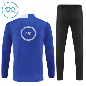 Chelsea Børn Trænings Sweatshirt Blå Kvart-Zip 2025-26
