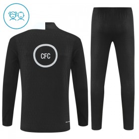 Chelsea Børn Trænings Sweatshirt Sort Kvart-Zip 2025-26