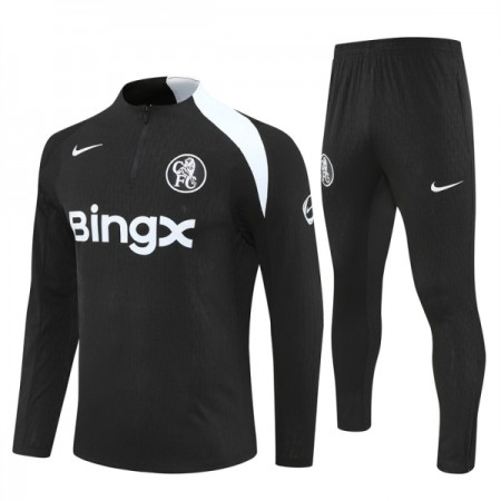 Chelsea Trænings Sweatshirt Sort Kvart-Zip 2025-26