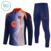 FC Barcelona Børn Trænings Sweatshirt Blå Kvart-Zip 2025-26