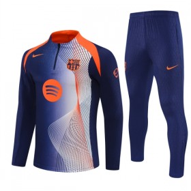 FC Barcelona Trænings Sweatshirt Blå Kvart-Zip 2025-26