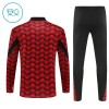 Feyenoord Børn Trænings Sweatshirt Rød Kvart-Zip 2025-26