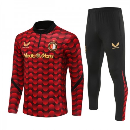 Feyenoord Trænings Sweatshirt Rød Kvart-Zip 2025-26