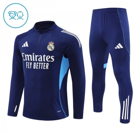 Real Madrid Børn Trænings Sweatshirt Kvart-Zip Navy 2025-26