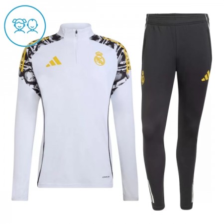 Real Madrid Børn Trænings Sweatshirt Hvid Kvart-Zip 2026-27