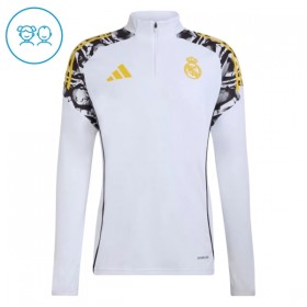 Real Madrid Børn Trænings Sweatshirt Hvid Kvart-Zip 2026-27
