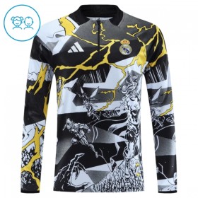 Real Madrid Marvel Børn Trænings Sweatshirt Sort Kvart-Zip 2026-27
