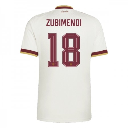 Spanien Zubimendi 18 Fodboldtrøjer Udebane VM 2026 Kort ærmer