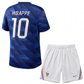 Frankrig Mbappé 10 Fodboldtrøjer Børn Hjemme VM 2026 Kort ærmer